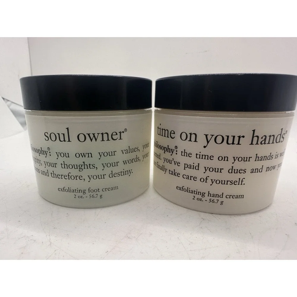 Philosophy Soul Owner & Time On Your Hands Cream 2 oz Each Sealed Vintage Lot